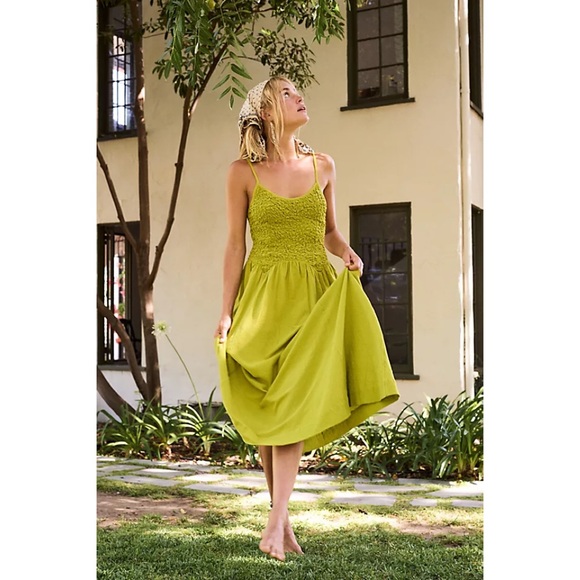 Free people summer chapter midi dress daphne rose pink - Picture 8 of 10